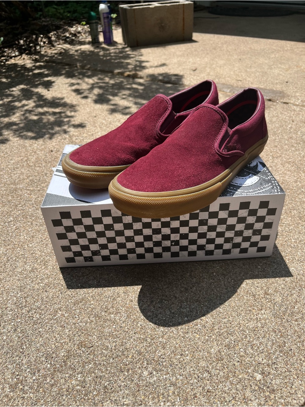Vans Slip-On Sneakers Burgundy with Gum Sole